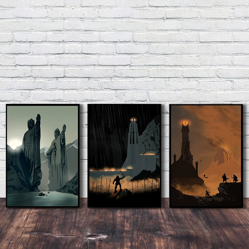 Постеры из абстрактных фильмов LOTR холст картина плакат и печать пейзаж средней