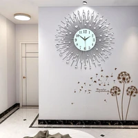 hot style clock wrought iron creative wall clock quartz clock amazon cross border selling wholesale fashionable sitting