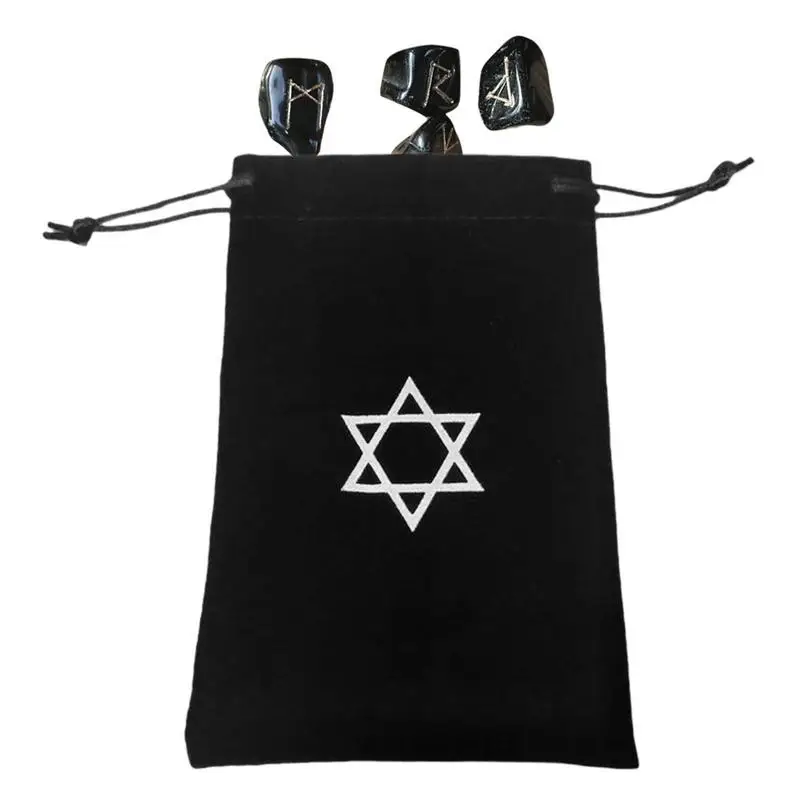 

Tarot Pouch Bag Velvet Hexagram Print Tarot Card Storage Bag Novel Tarot Card & Dice Storage Bag Jewelry Pouch Board Game Tarot