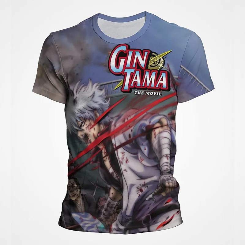 

Футболки с японским аниме Gintama, уличная одежда с 3D принтом для мужчин и женщин, Повседневная модная футболка большого размера, Детские футболки в стиле Харадзюку, топы, одежда