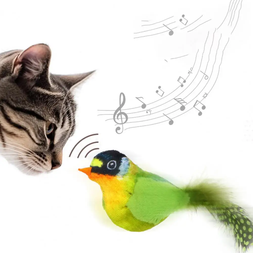 

Hunting Cat Toys Cat Toy Bird Sound Simulation Bite-resistant Plush Teaser Relieve Boredom Hunting Audible Pet Toys Cat Toys