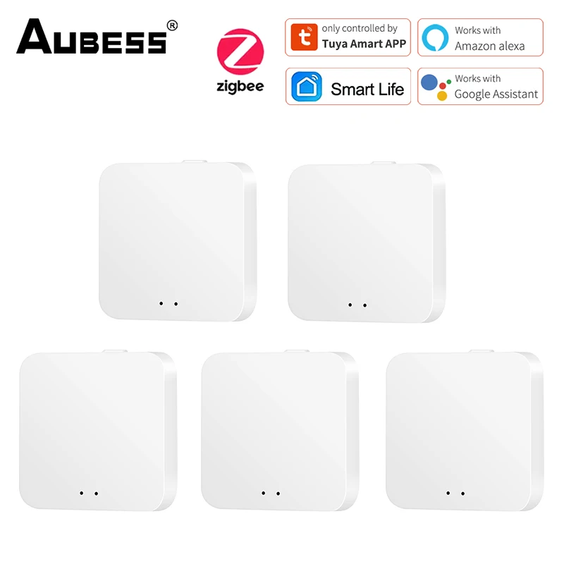 

Умный шлюз AUBESS Tuya ZigBee, хаб для умного дома, мост, дистанционное управление Zigbee, работает с Alexa Google Home