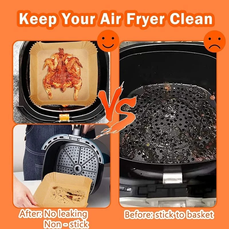 100 шт. одноразовая фритюрница бумажный вкладыш антипригарный инструмент для