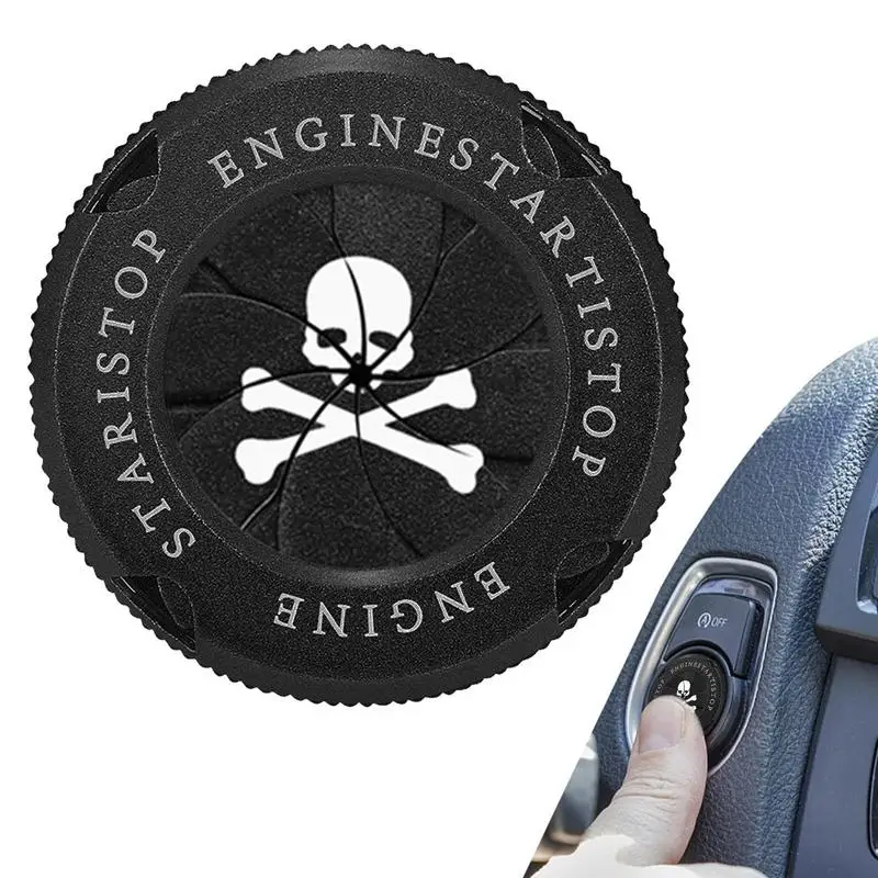 

Нажимная крышка кнопки запуска, цинковый сплав, черный череп, кнопка запуска и остановки автомобиля, кнопка двигателя, аксессуары для автом...