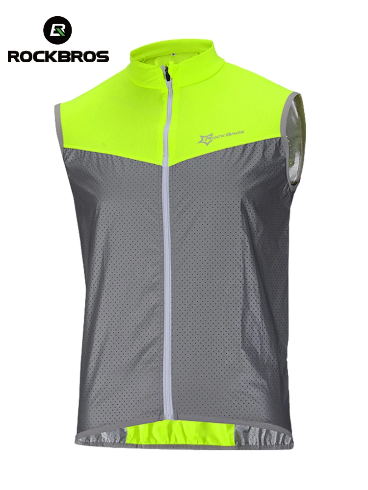 

Официальный магазин Rockbros, велосипедные жилеты, светоотражающий жилет безопасности, одежда для бега, дышащая майка, ветровка для велосипеда Wo
