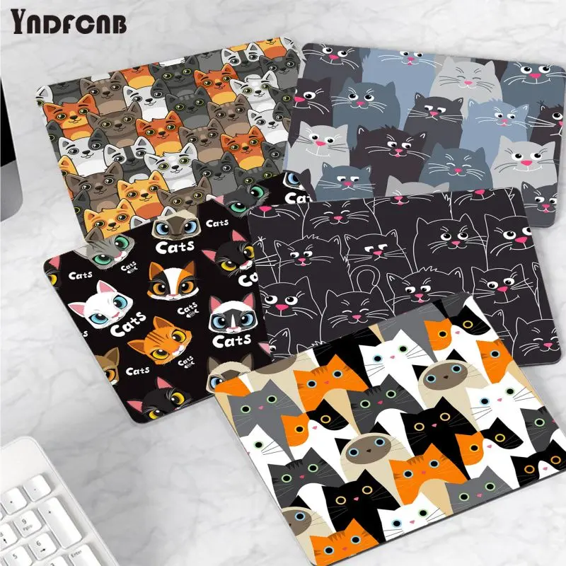 

Cartoon Cat Rubber Small Gaming Mouse Pad Gamer Desk Mat Keyboard Pad Decoration Mause Pad Office Desk Accessories