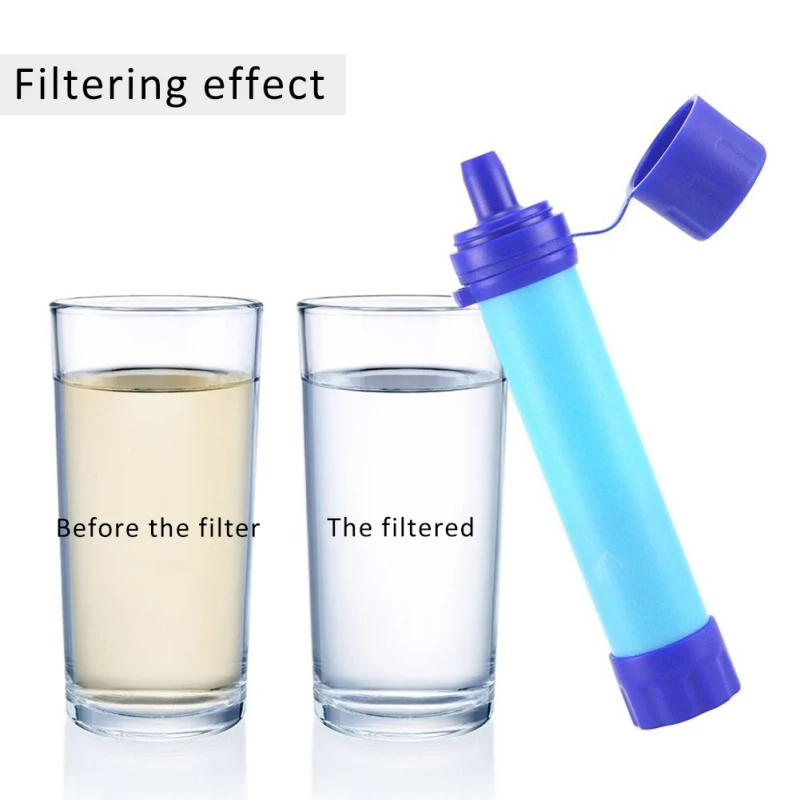 

Outdoor Water Filtration Survival Water Filter System Drinking Purifier Emergency Camping Tool