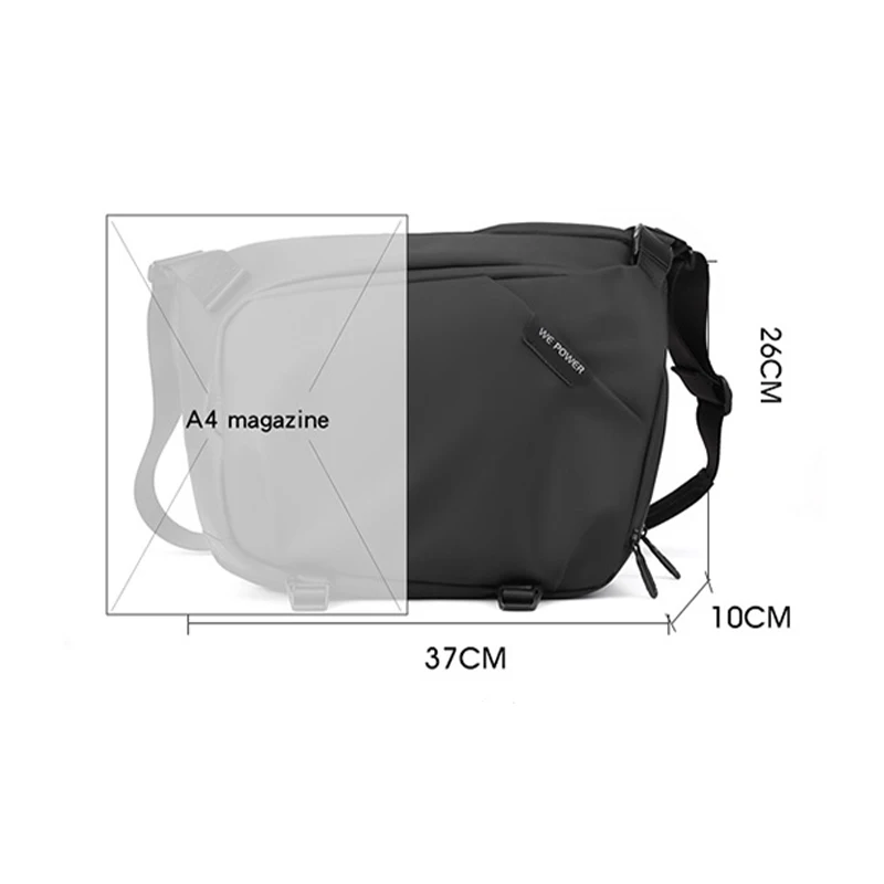 Новая мужская модная сумка на плечо из искусственной кожи водонепроницаемая