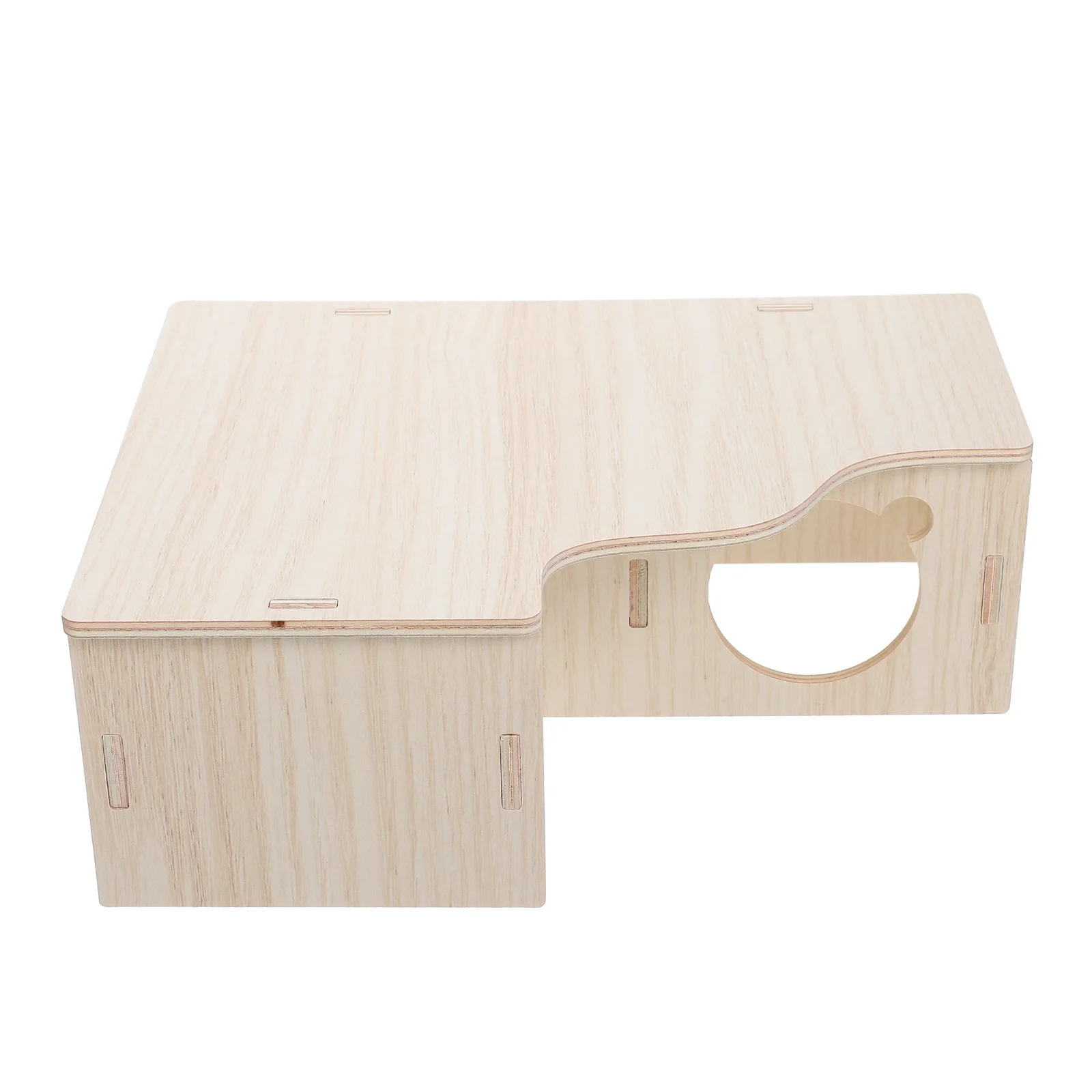 

Hamster House Wooden Smalltunnelhideout Huthiding Animal Sleeping Pet Guinea Mazerat Cageplayground Assemble Rest Exercising