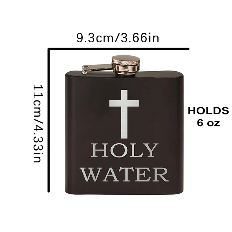 

Плоская фляга из нержавеющей стали черная