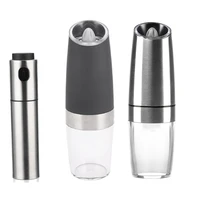 electric pepper mill stainless steel olive oil spray bottle and salt and pepper grinder kitkitchen tools for cooking