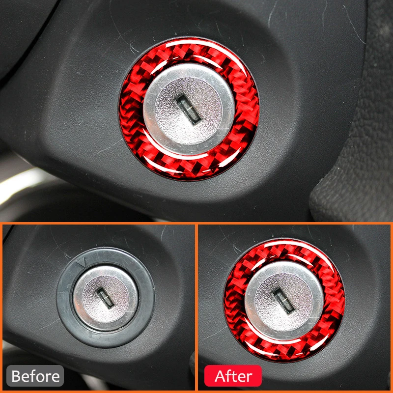 Для Ford Mustang 2009-2013 бесключевая кнопка запуска и остановки двигателя из углеродного