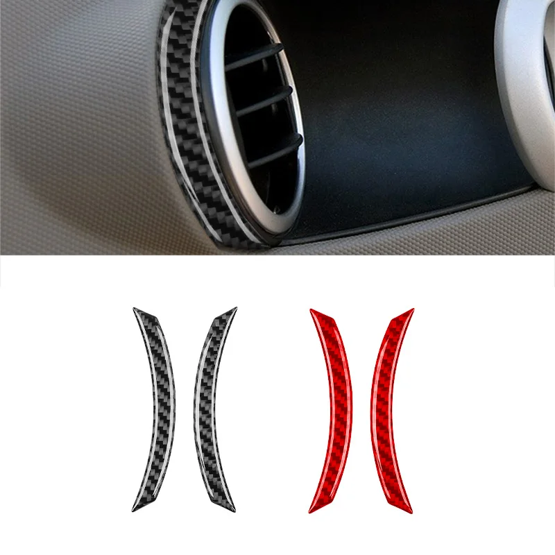 

Carbon Fiber Car Dashboard AC Air Vent Outlet Strip Trim Frame Sticker For NISSAN 350Z Z33 2003-2009 Auto Interior accessories