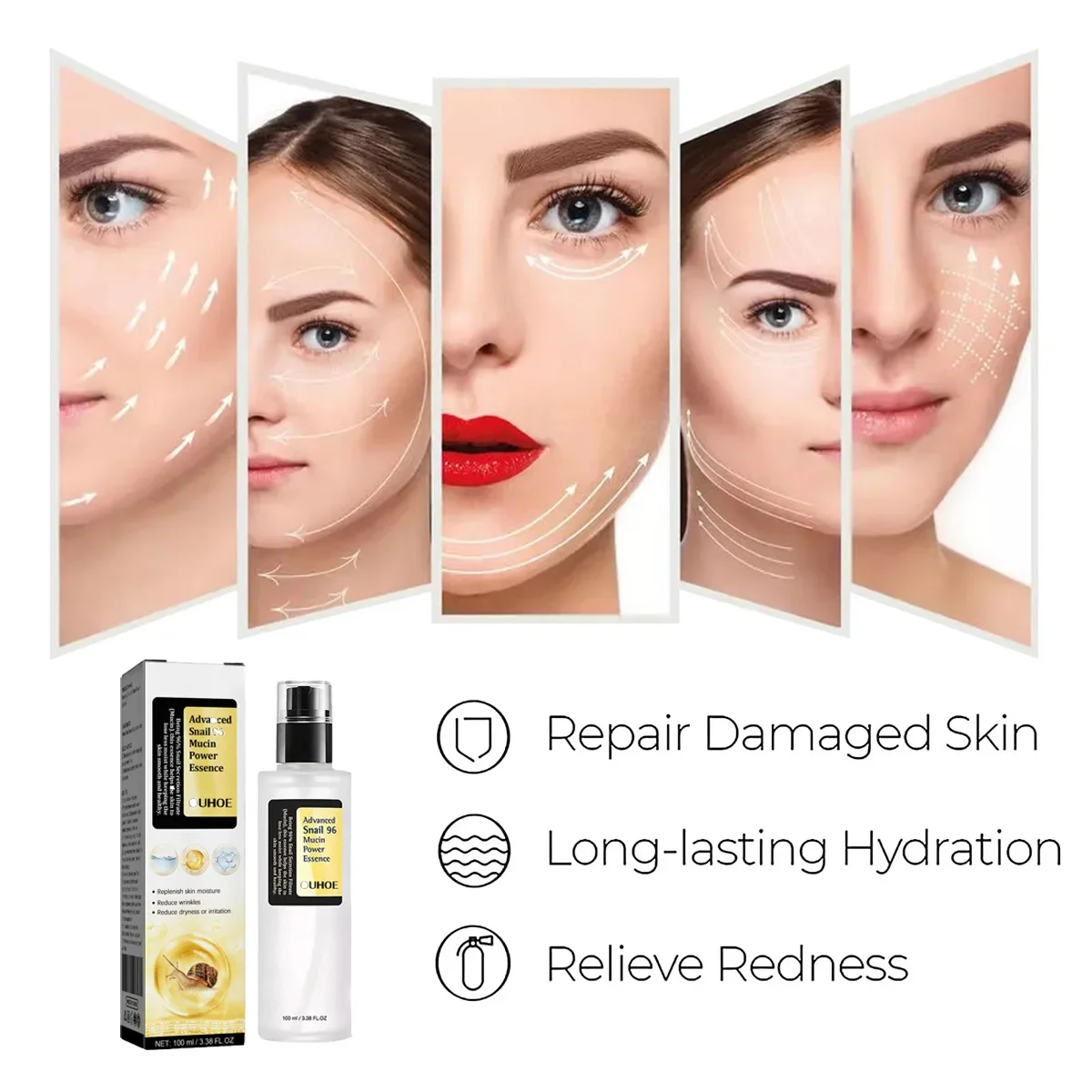 96% с улиточным коллагеном эссенция регенерирует кожу увлажняет барьер