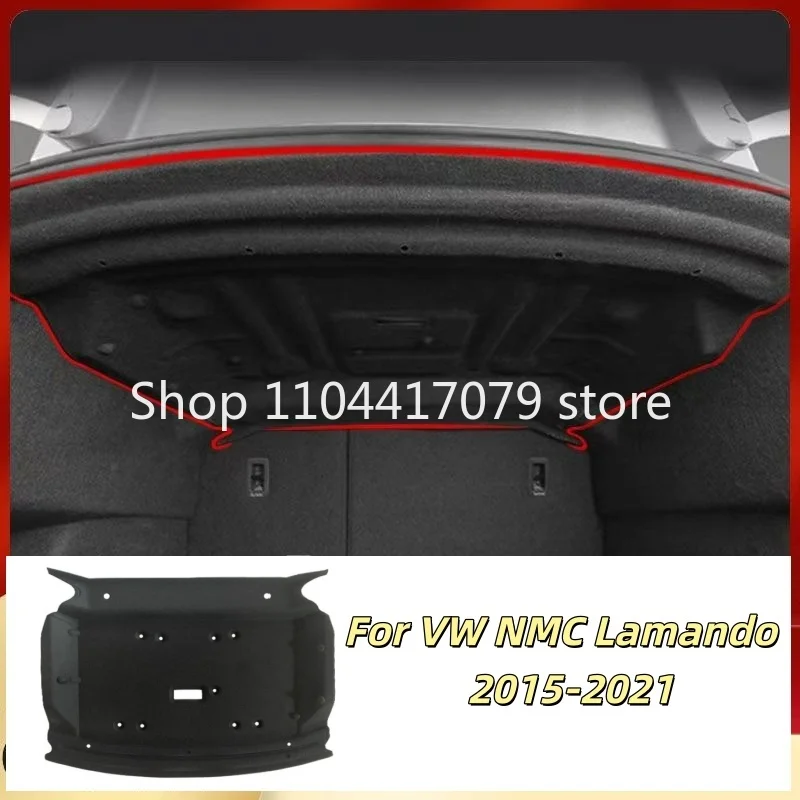 Фото Для VW NMC Lamando 2015-2021: верхняя часть багажника обтянута звукоизоляционным хлопком для снижения шума. №1