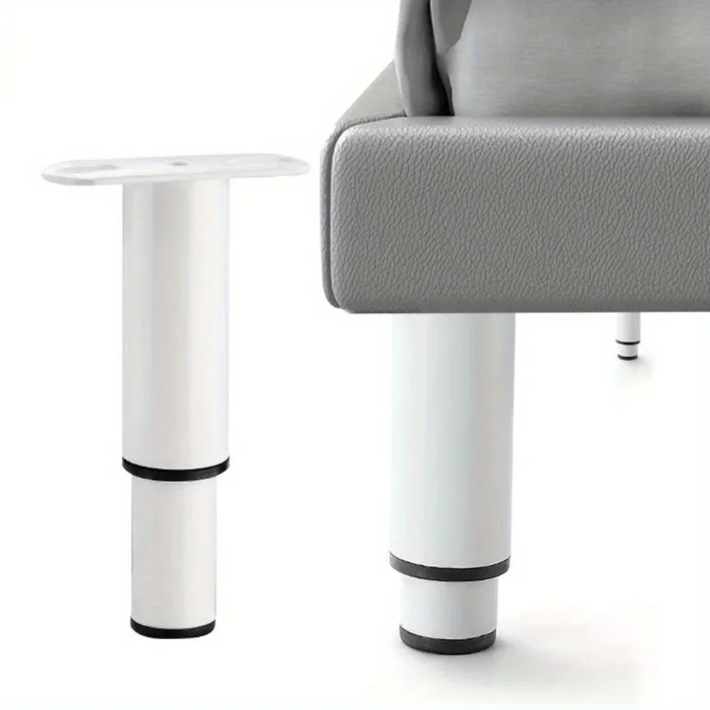 Regulowane teleskopowe nogi do sypialni 15-25 cm Biały podkład z wiązaniem metalowym dekorem Rozszerzony wspornik łóżecz...