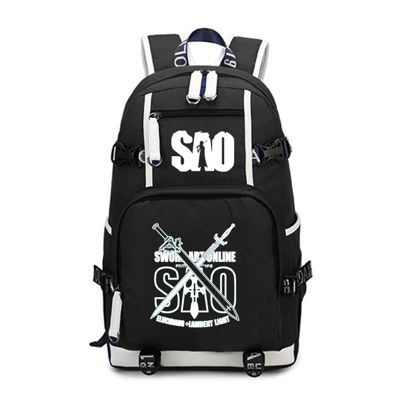 

Japan Anime S-Sword Art Online SAO Backpack Knapsack Black Backpack Travel School Laptop Bag Unisex Outdoor Sport Backpacks