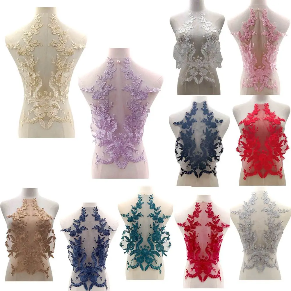 

Tulle Embroidered Corsage Clothes Fabric DIY Craft Supplies Apparel Sewing Floral Lace Fabric Sewing Supplies