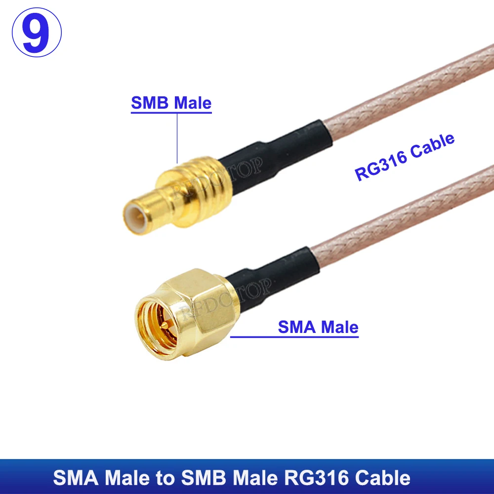 

BEVOTOP RG-316 SMA/SMB Перемычка 50 Ом 10 см