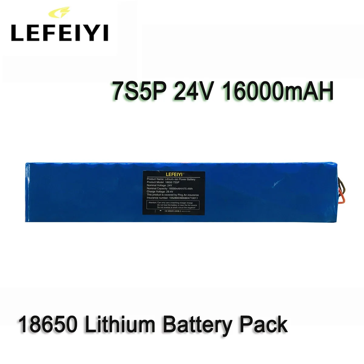 

Lefeiyi 7S5P 29,4 в 16 Ач Электрический велосипед Скутер 24 В литий-ионный аккумулятор 18650 литий-ионная аккумуляторная батарея + 2 А