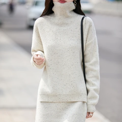 Женский осенне-зимний костюм MoYueBiFeng из шерсти