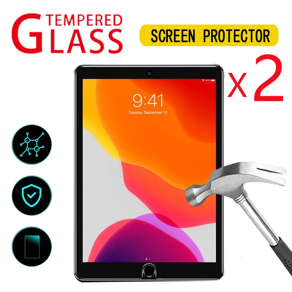 

2 шт. закаленное стекло для защиты экрана для Apple IPad 2020 8-го поколения 10,2 дюйма/IPad 2019 7-го поколения Защитная пленка для планшета