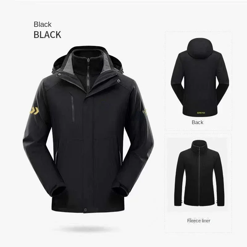 Одежда для рыбалки зимняя водонепроницаемая мужская теплая флисовая куртка