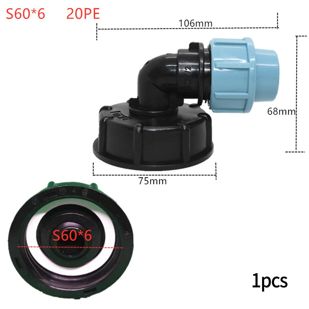 S60X6 к MDPE колено IBC топливный бак шланг адаптер замена резьбовое соединение 1/4