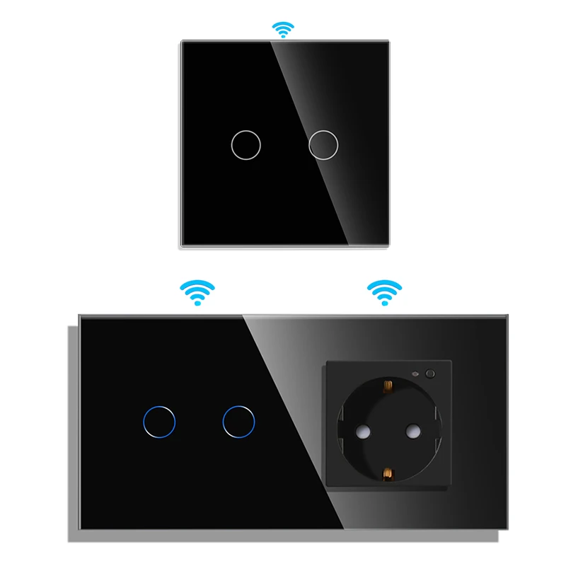 

Bingoelec Умный выключатель света с розеткой чёрный