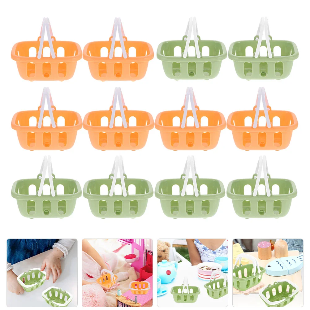 

Small Fruit Basket Simulation Model Mini Adorn Kids Compact Models Decorative Miniature Picnic Decors