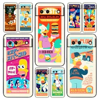 hot cartoon the simpsons poster phone case for google pixel 7 6 pro 6a 5a 5 4 4a xl 5g black silicone tpu cover