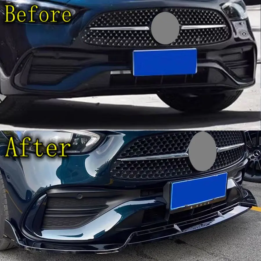 Сплиттер переднего бампера защитный чехол для спойлера Mercedes Benz C Class W206 C220 C300 C400 C43