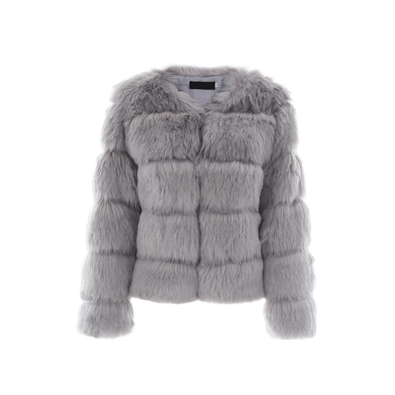 2022 New Fashion Fox Fur Imitation Fur Coat Women's Korean Warm Fitting Short Fur Coat Autumn/Winter High Street Faux Fur Coat