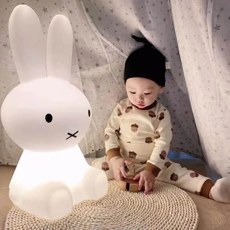 

28/50CM Rabbit Night Light Children's Room Decoration Photo Sleep Bedside Lamp Kids Bedroom Gift Photography Accessories Toys