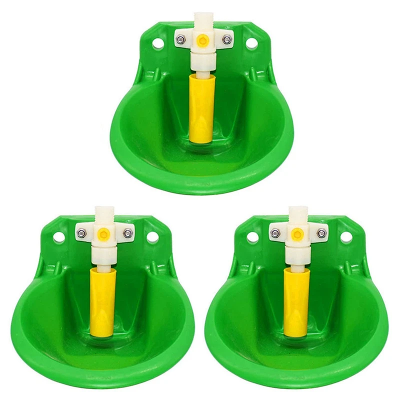 

3X Automatic Goat Sheep Waterer Bowl Cow Cattle Feeder Plastic Drinking Animal Equipment Pig Water Feeding Dispenser