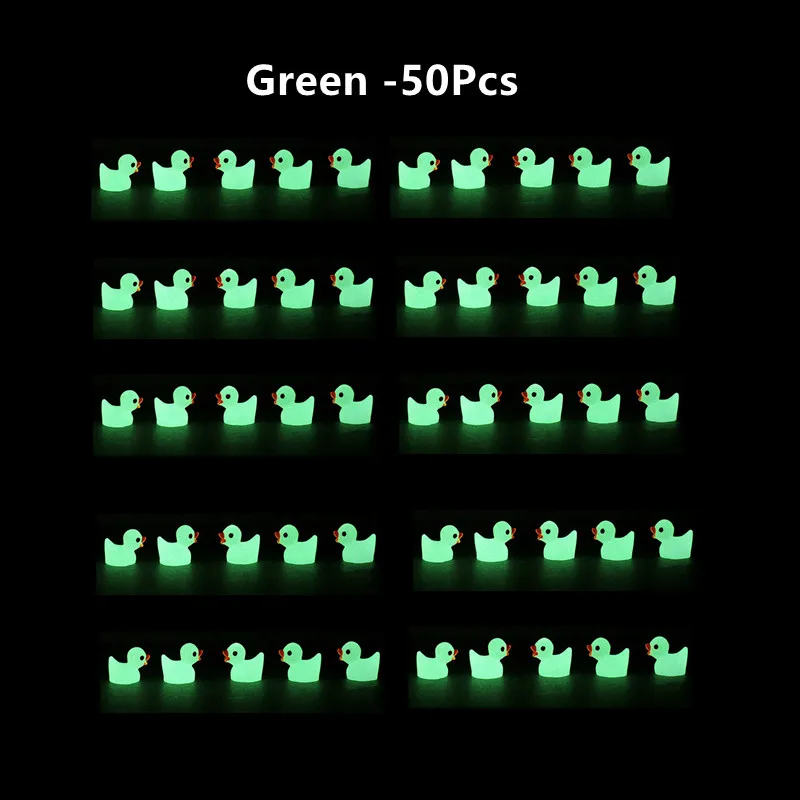 

Миниатюрные флуоресцентные утки из смолы, 50 шт.