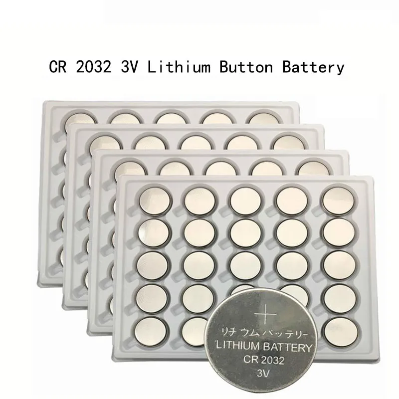 100/150/200PCS CR2032 Button Batteries BR2032 DL2032 ECR2032 Cell Coin Li-lon Battery 3V CR 2032 for Watch Electronic