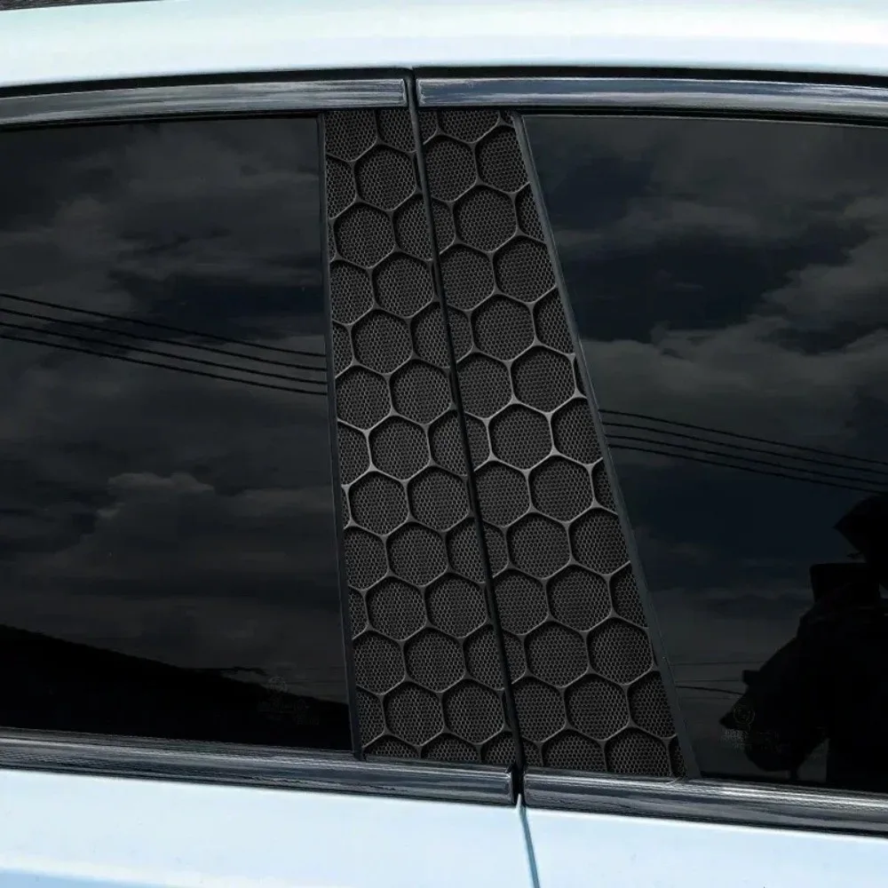 

Прочные сотовые автомобильные наклейки DIY водонепроницаемые чехлы на стойки B устойчивые к царапинам самоклеящиеся наклейки для украшения автомобиля