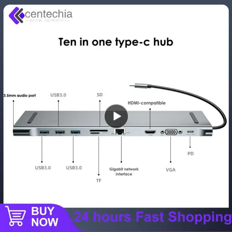 

Aluminum 60w Pd Usb Type C Hub Usb Adapter Splitter 4k Multi-port 3.0 Usb Splitter Adapter For Laptop Macbook HDMI-compatible
