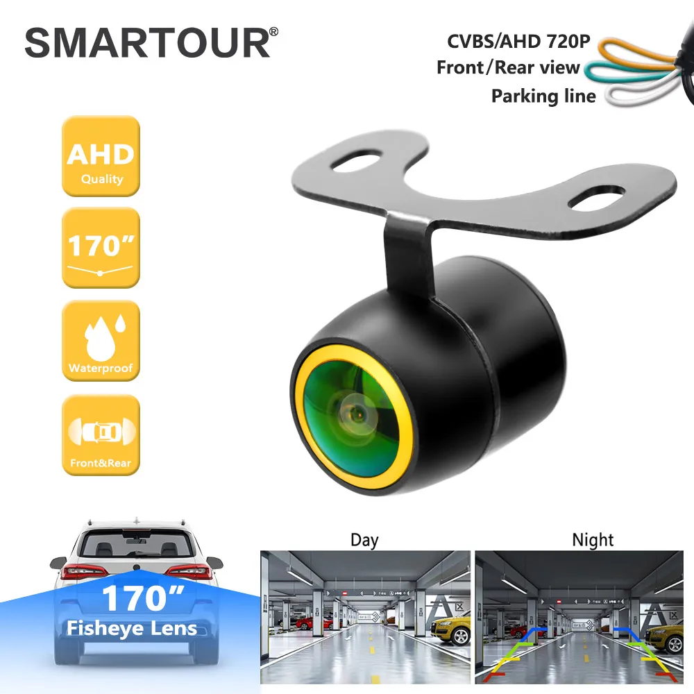 

SMARTOUR Starlight ночного видения Золотой рыбий глаз Водонепроницаемая камера помощи при парковке автомобиля Передний вид сзади Камера заднего вида