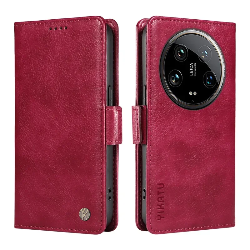 Чехол-бумажник с откидной крышкой для Xiaomi 14 Ultra 13 Lite 13T Pro Mi14 Mi13 5G кожаный чехол