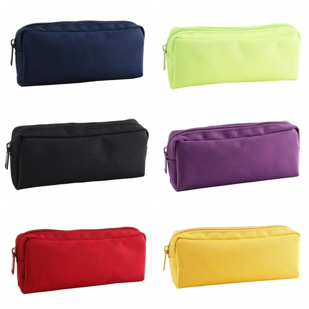 

School Supplies Solid Color Pencilcase School Office Pen Bags