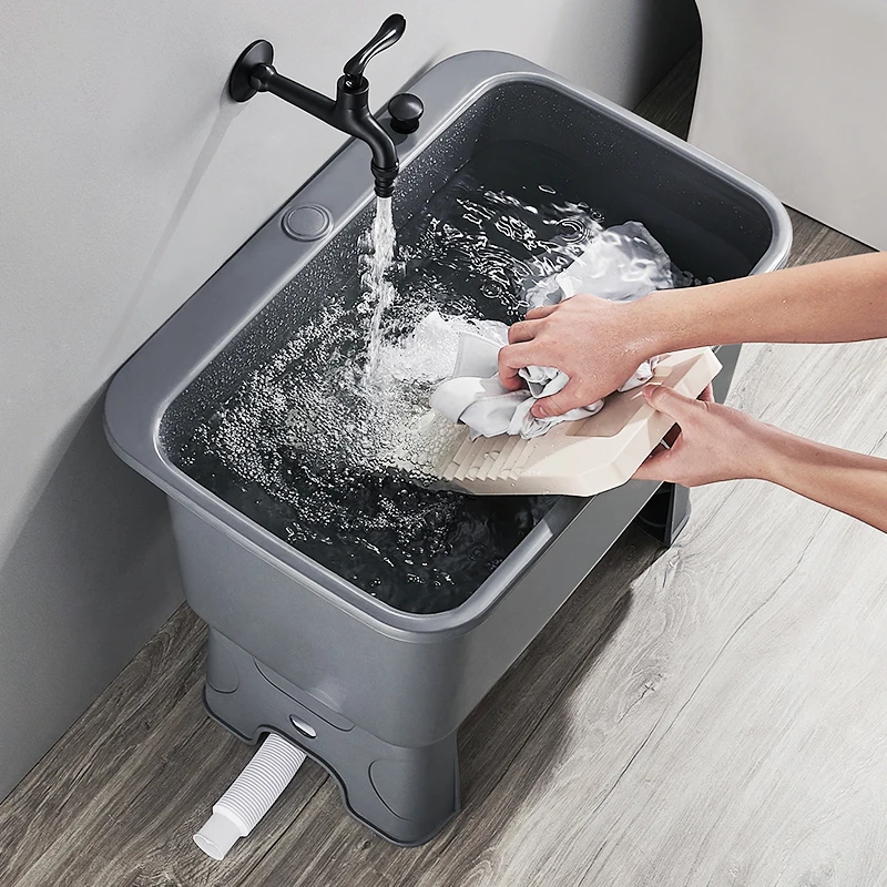 Бассейн для прачечной на балконе дома с доской уличный стол стирки открытом