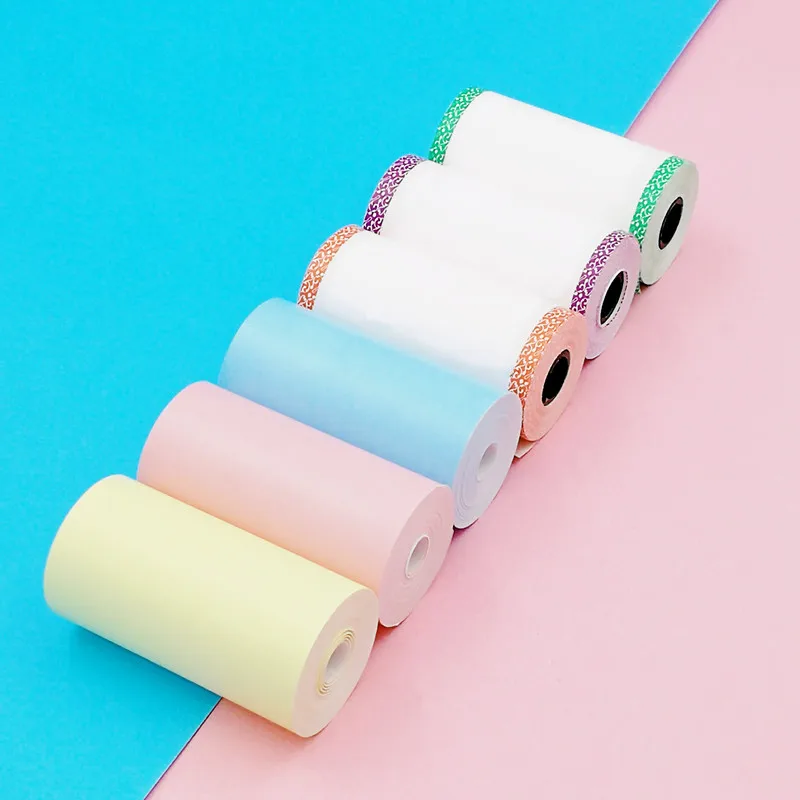 

6 Rolls Set Notes Label Laciness Color Thermal Paper For Mini Printer 57mm /2.2"