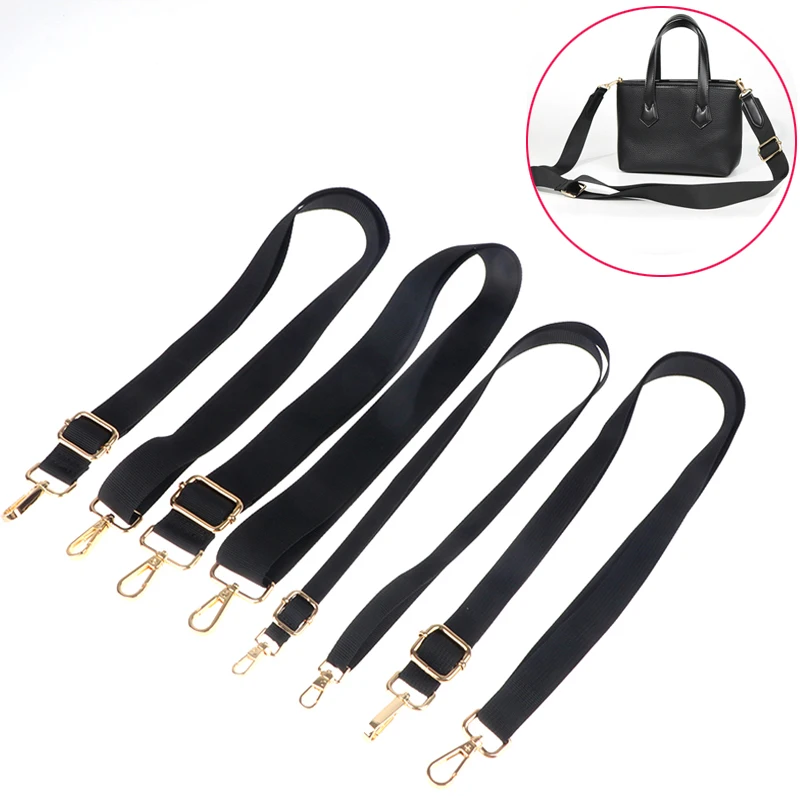 

130CM Nylon Black Color Handbags Strap Shoulder Bag Strap Belts For Bags Adjustable Replacement Bag Handles Bag Accessories
