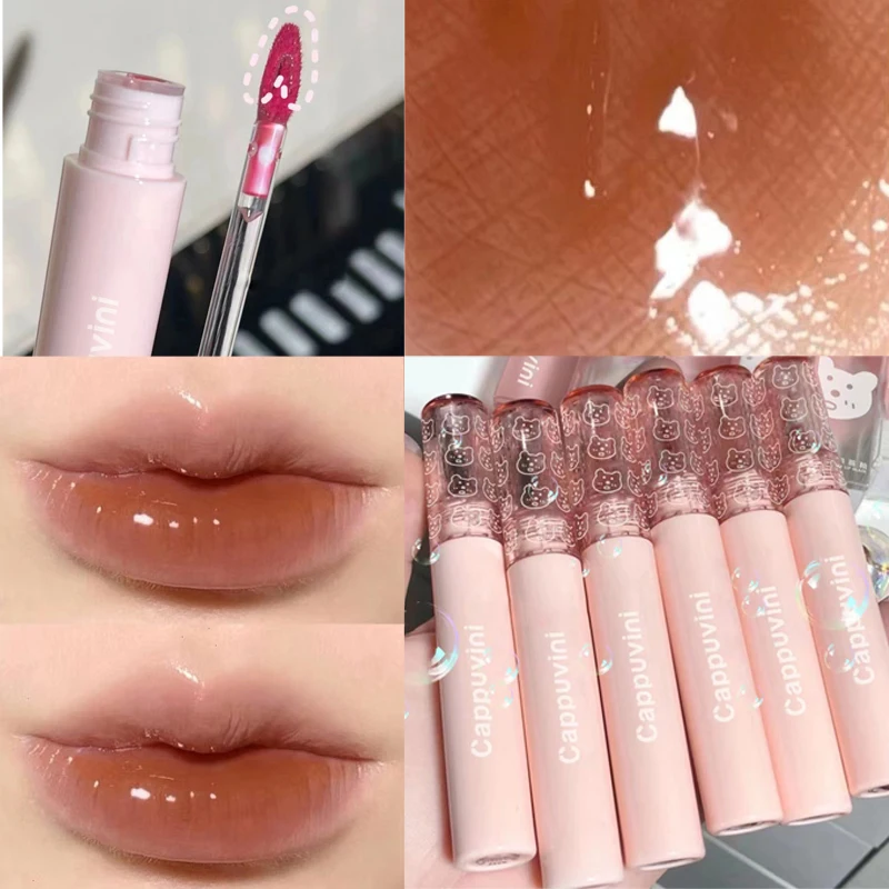 

7 Colors Mirror Water Lip Gloss Cherry Pink Transparent Glass Lip Glaze Waterproof Nude Tint Liquid Lipstick Korea Lips Cosmetic