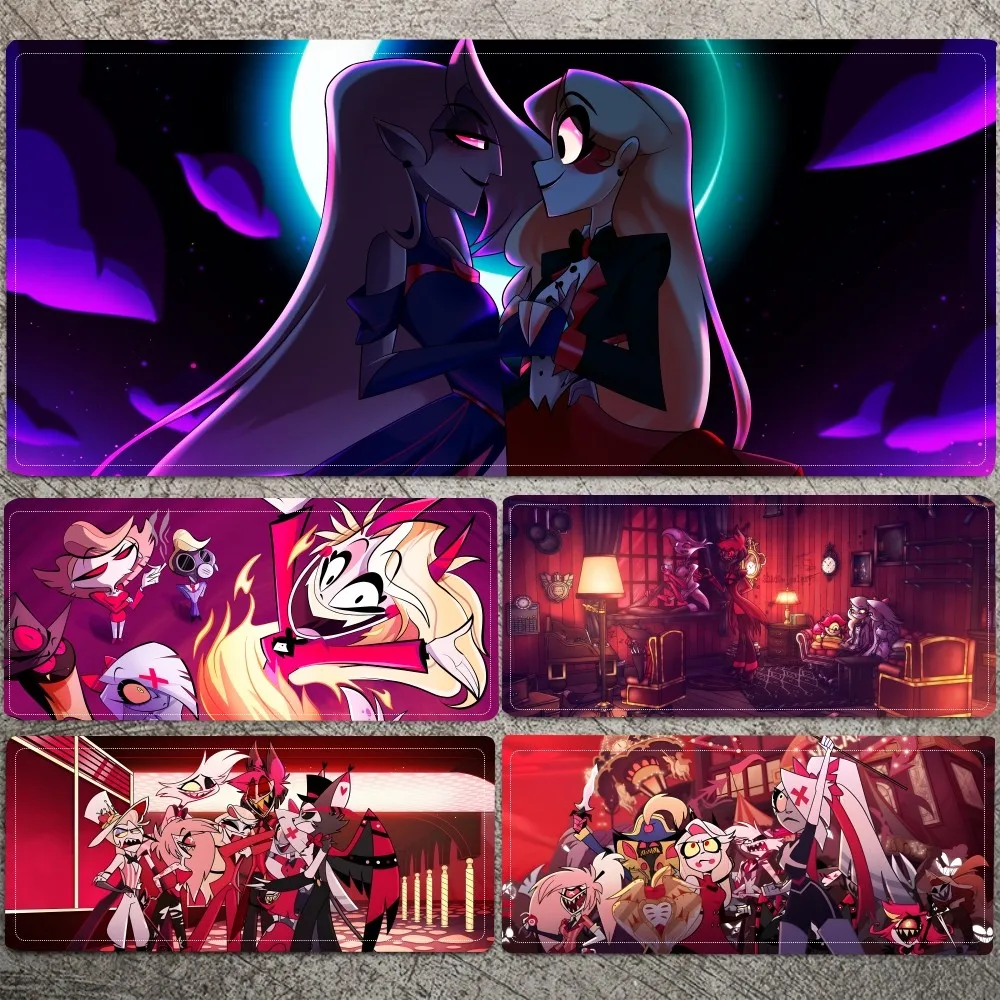 H-hazbin H-hotel Mousepad Mouse Pad Laptop Gaming Accessories Large Desk Mat Computer Gamer Keyboard Rug Carpet