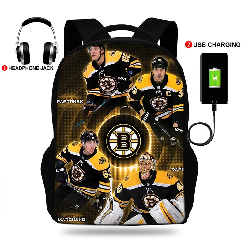 

Мужской и мужской рюкзак для хоккея «Бостон Медведь», 17 дюймов