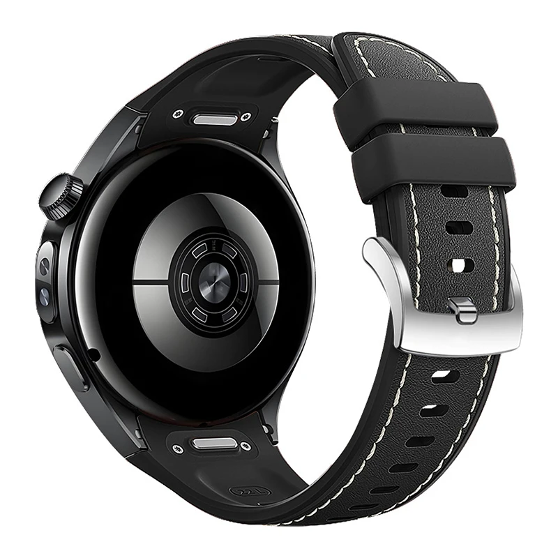 Фото Спортивный кожаный ремешок для Huawei Watch 5, 46 мм, сменный ремешок, браслет из фторкаучука, Huawei Watch 5, 42 мм, женский ремешок для часов №5