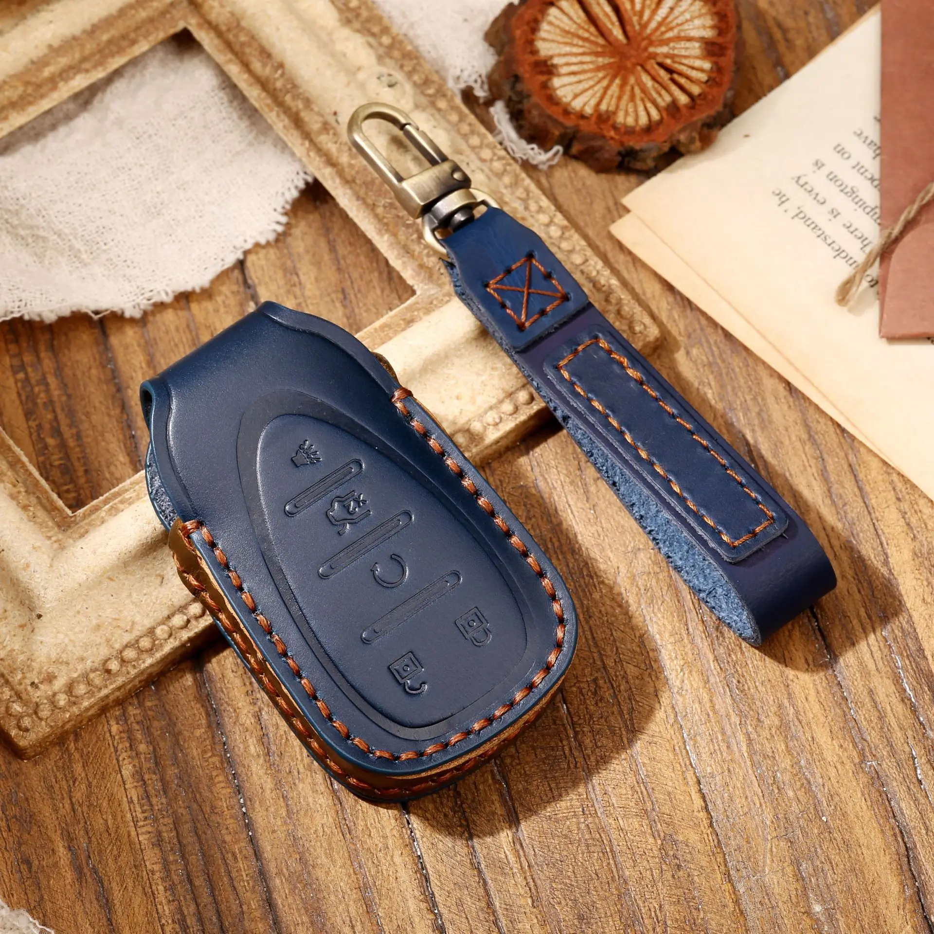 

Для Chevrolet 2017-2019 Chevy Malibu Camaro Cruze Traverse Sonic Volt Bolt Equinox брелок с 5 кнопками чехол для ключей от машины кожаный чехол